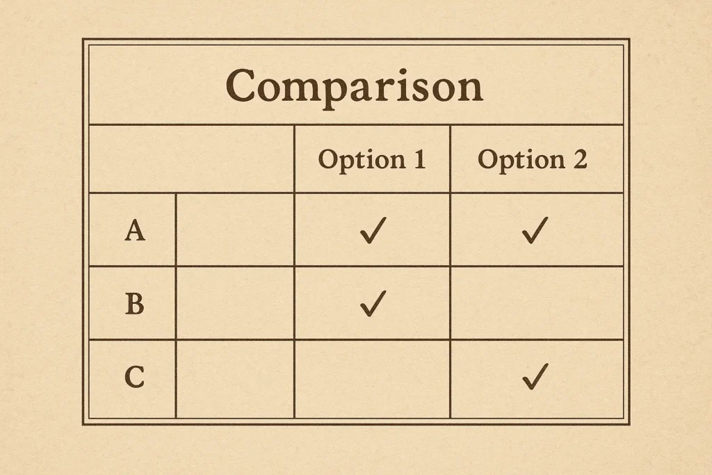 collagen comparison chart