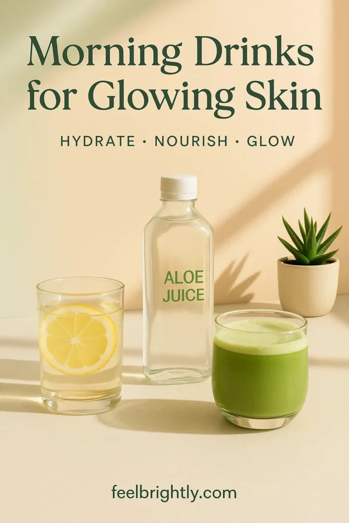 Morning Drinks for Glowing Skin – Pinterest Wellness Pin