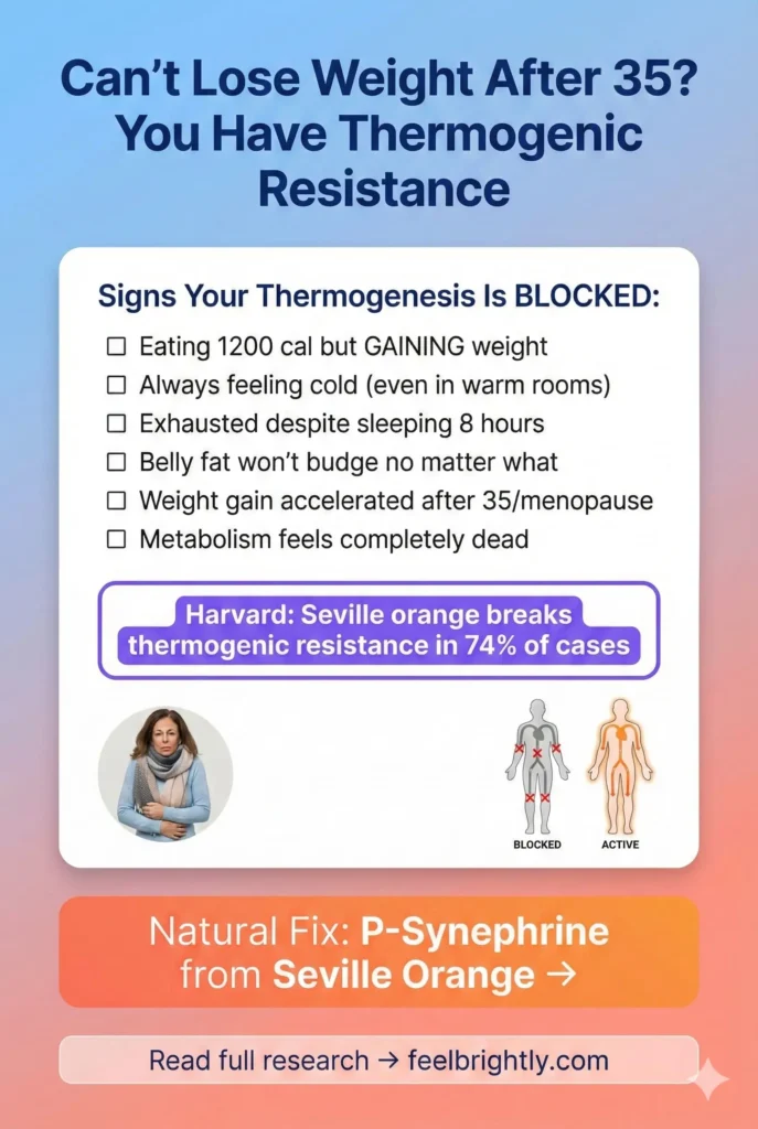 checklist showing signs of thermogenic resistance preventing weight loss in women after 35