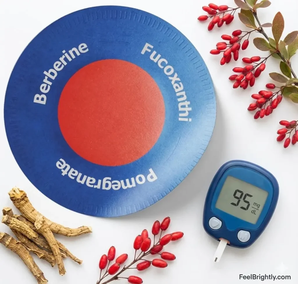 purisaki berberine supplement bottle with natural plant extracts and blood sugar support ingredients