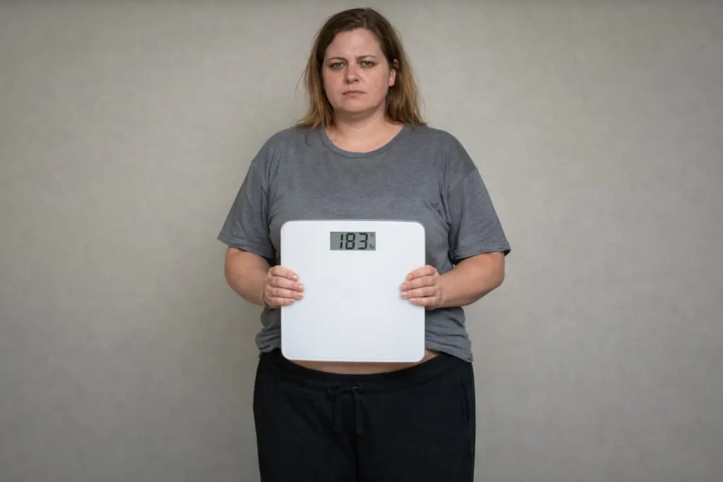 Before Eternum Detox: Day 0, 183 lbs, suffering from bloating, low energy and weight gain