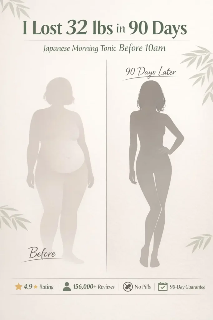 Japanese morning tonic weight loss before and after Pinterest pin