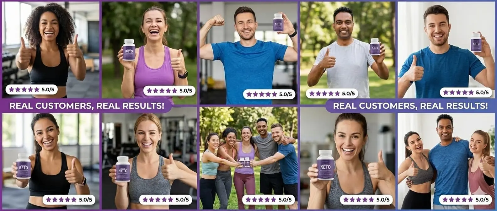 Happy customers sharing their positive Pillow Potion Keto weight loss success stories and energy improvements