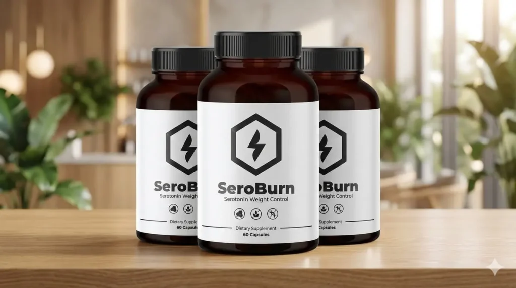 SeroBurn AM and PM weight loss supplement bottles with dual-formula system for 24/7 metabolic support
