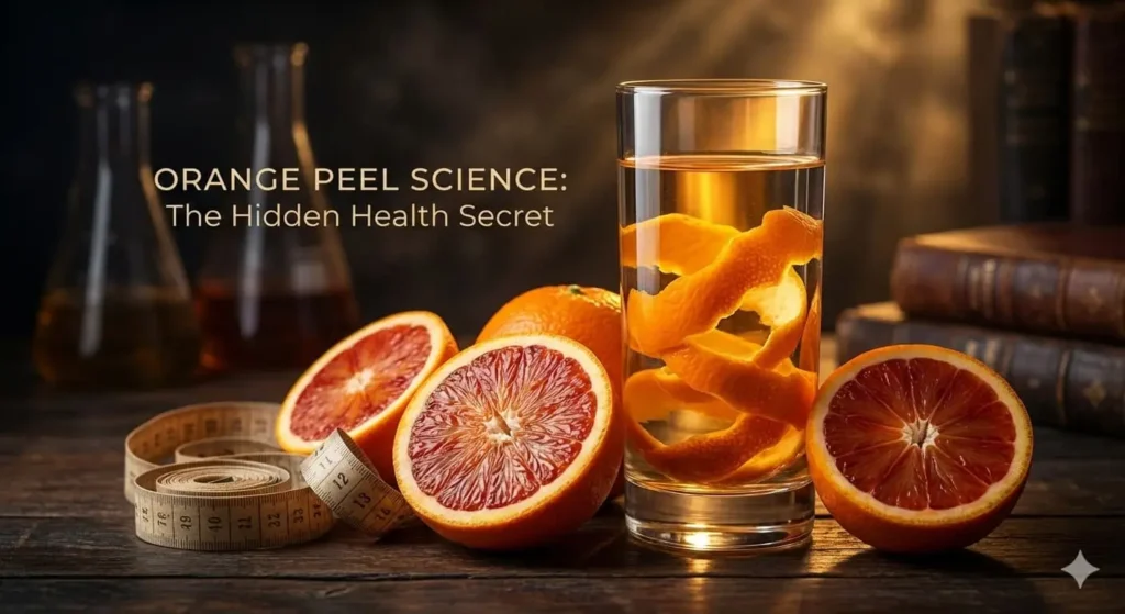 Seville orange and peel drink representing a Harvard studied fat burning compound discovery